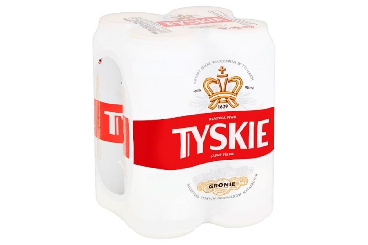 Tyskie Beer 5.5% 500ml Pack of 4
