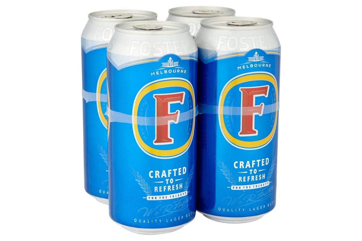 Fosters Beer 4.0% 440ml Pack of 4