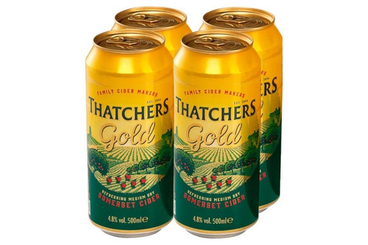 Thatchers Gold Cider 4.8% 440ml Pack of 4